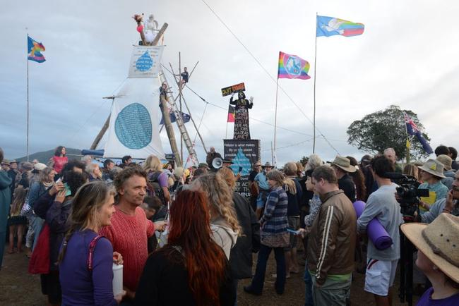 The Bentley Blockade. Photo : Mireille Merlet-Shaw/The Northern Star. Picture: Mireille Merlet-Shaw