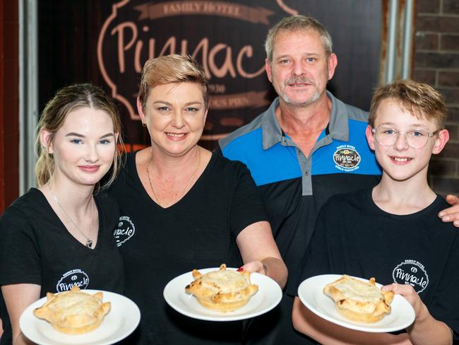 Gracie, Donna, Jamie and Hunter Murphy new owners of Pinnacle Pub. Saturday 3 June 2023 Picture: Michaela Harlow