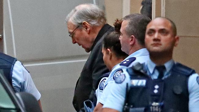 Cardinal George Pell leaves the Supreme Court of Victoria. Picture: Scott Barbour