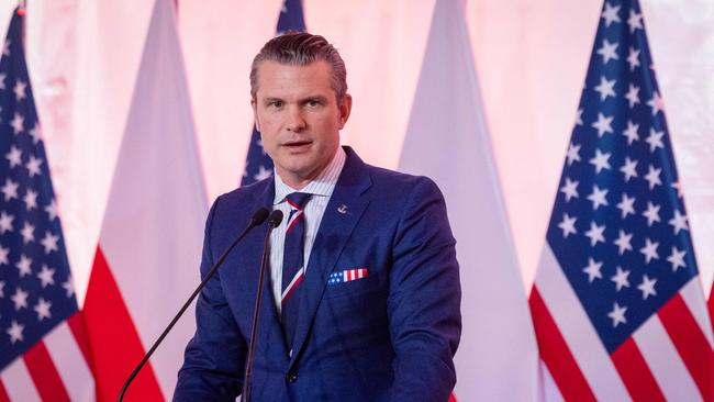 US Defence Secretary Pete Hegseth has told NATO that Europe’s security was no longer America’s No.1 priority. Picture: AFP