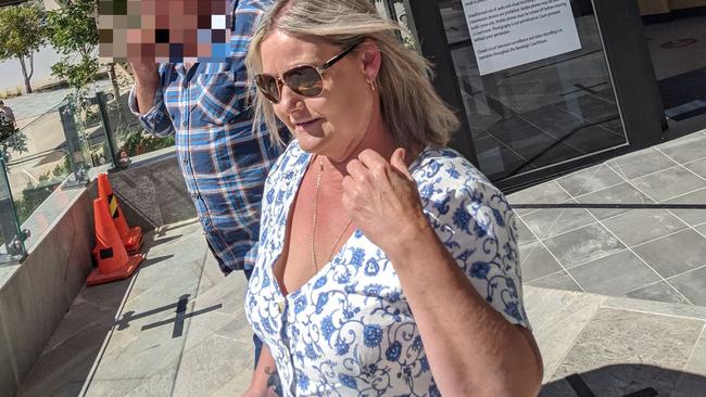 Former Logan Village woman Kerry-Jane Dent, 47, leaving Beenleigh Magistrates Court today. Picture: Alex Treacy