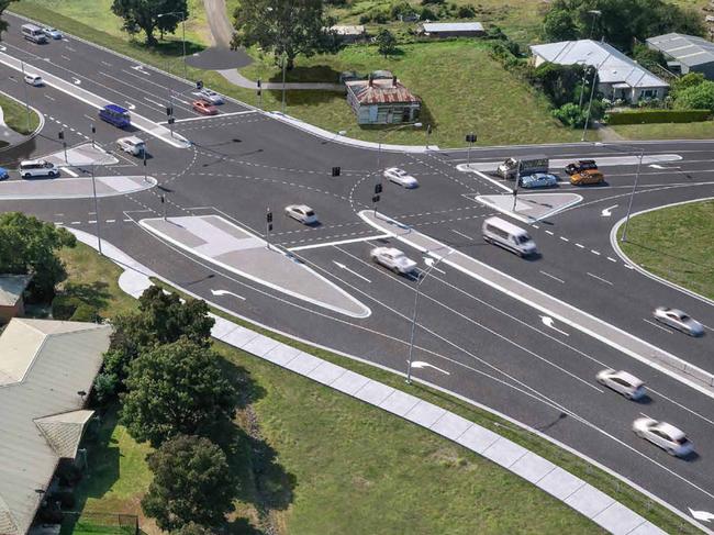 Barwon Heads Road artist impressions:Proposed upgrades at the Marshalltown Road -Tannery Road Horseshoe Bend and Barwon Heads Road intersection