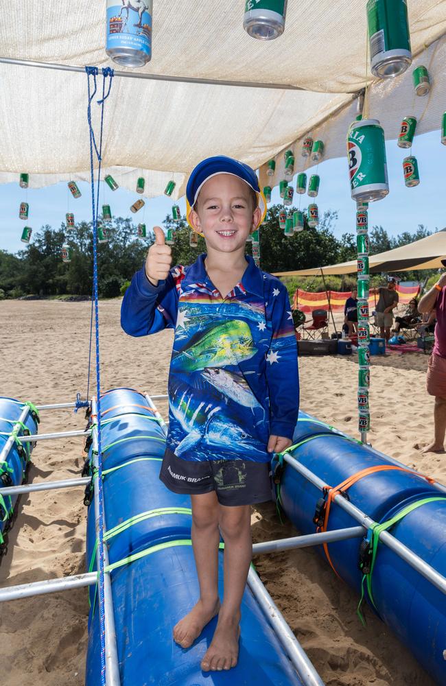 Beau Pritchard at the Darwin Beer Can Regatta at Mindil Beach, 2025. Picture: Pema Tamang Pakhrin