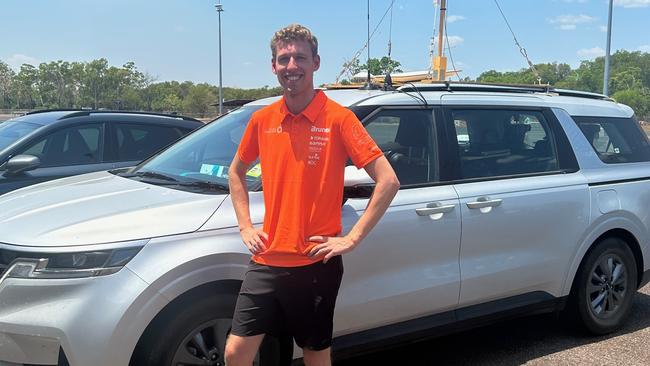 Dutch team captain Lennart Hessels drives the “chase car” (pictured behind him), assisting the pilot in real time via walkie-talkie. Picture: Zayda Dollie