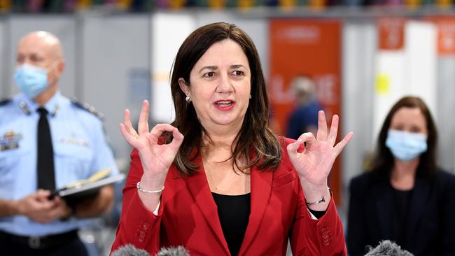 Queensland Premier Annastacia Palaszczuk in Brisbane on Tuesday. Picture: Dan Peled