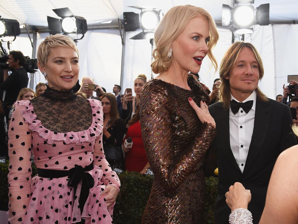 Kate Hudson , Nicole Kidman, and Keith Urban attend the 24th Annual Screen Actors Guild Awards at The Shrine Auditorium on January 21, 2018 in Los Angeles, California. Picture: Getty