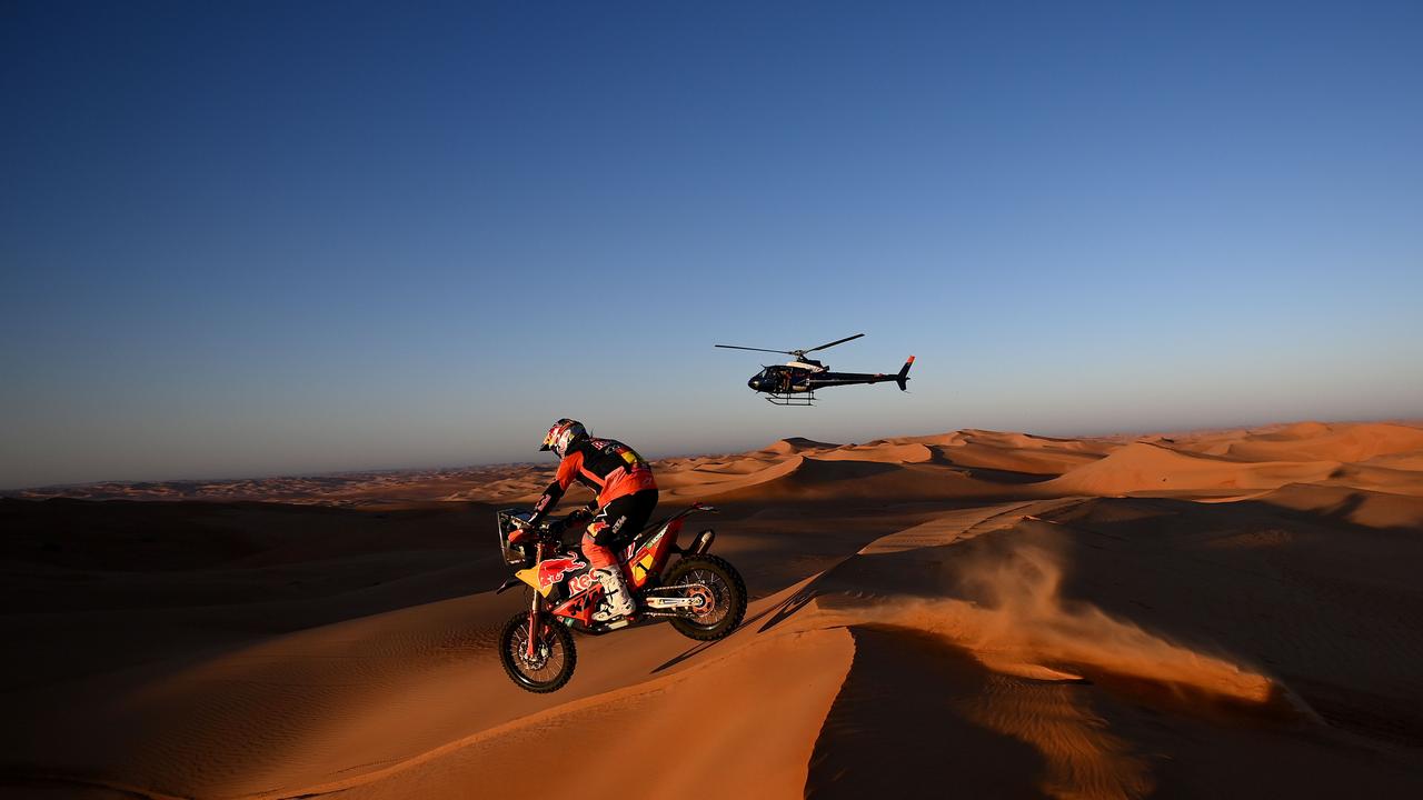 Toby Price is eyeing a fifth Dakar podium in six starts. (Photo by FRANCK FIFE / AFP)