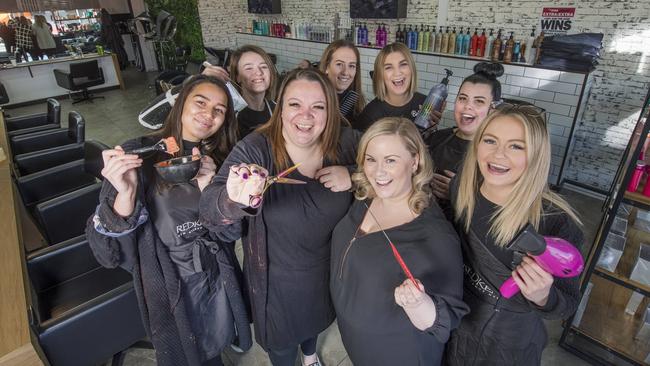 The team of stylists at Melton’s Lady and the Hair. Picture: Rob Leeson.