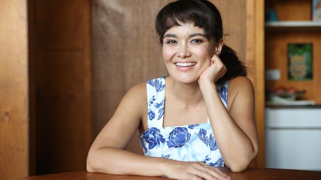 Pictured is media personality Yumi Stynes at her home in Balmain in Sydney.Picture: Richard Dobson