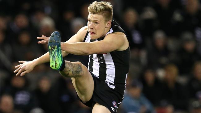 Jordan de Goey in action for Collingwood. Picture: Michael Klein