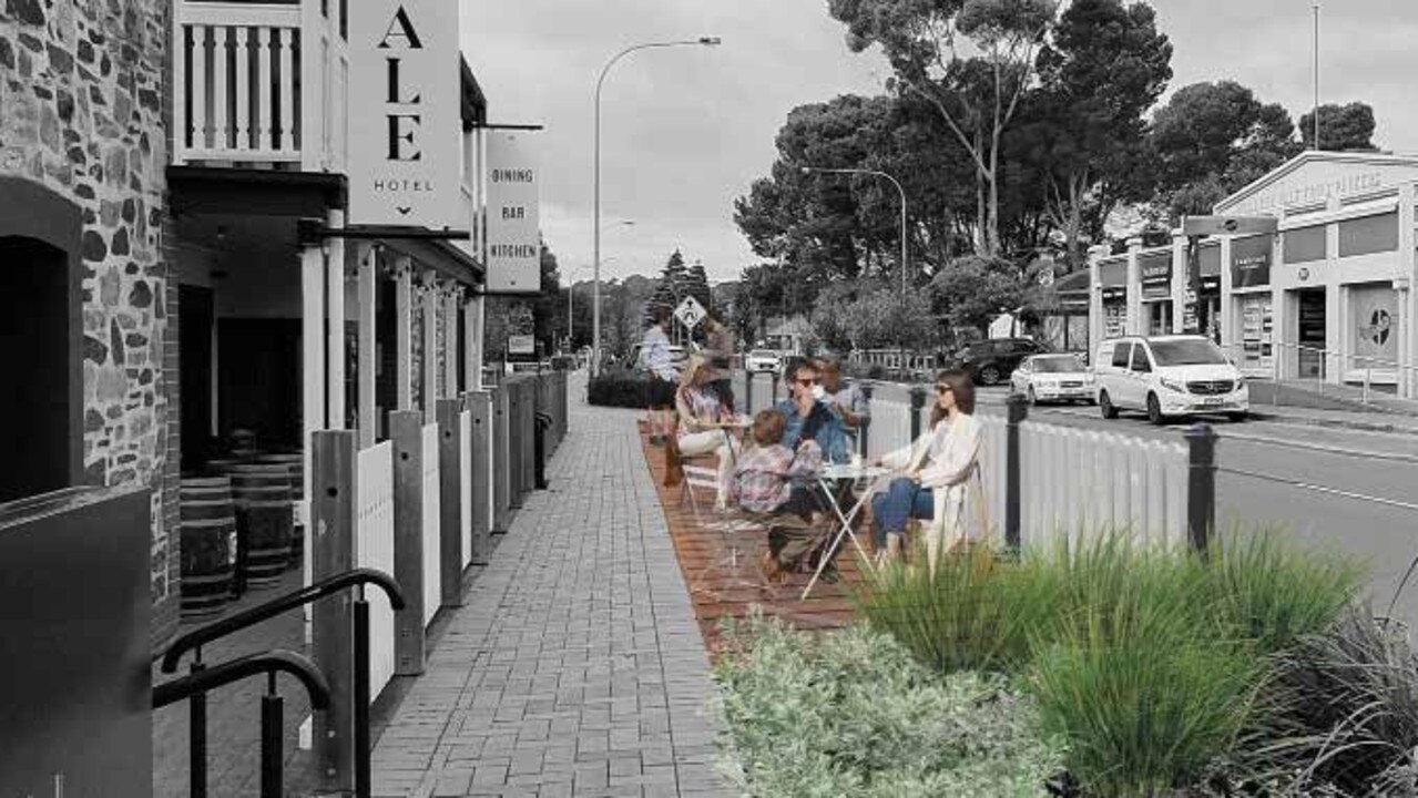 The makeover includes spaces for alfresco dining. Picture: Onkaparinga Council,