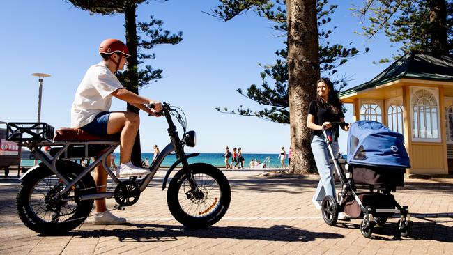 An image from the "E Bike – Know The Code" campaign by Northern Beaches Council, launched on Monday. Picture: Salty Dingo