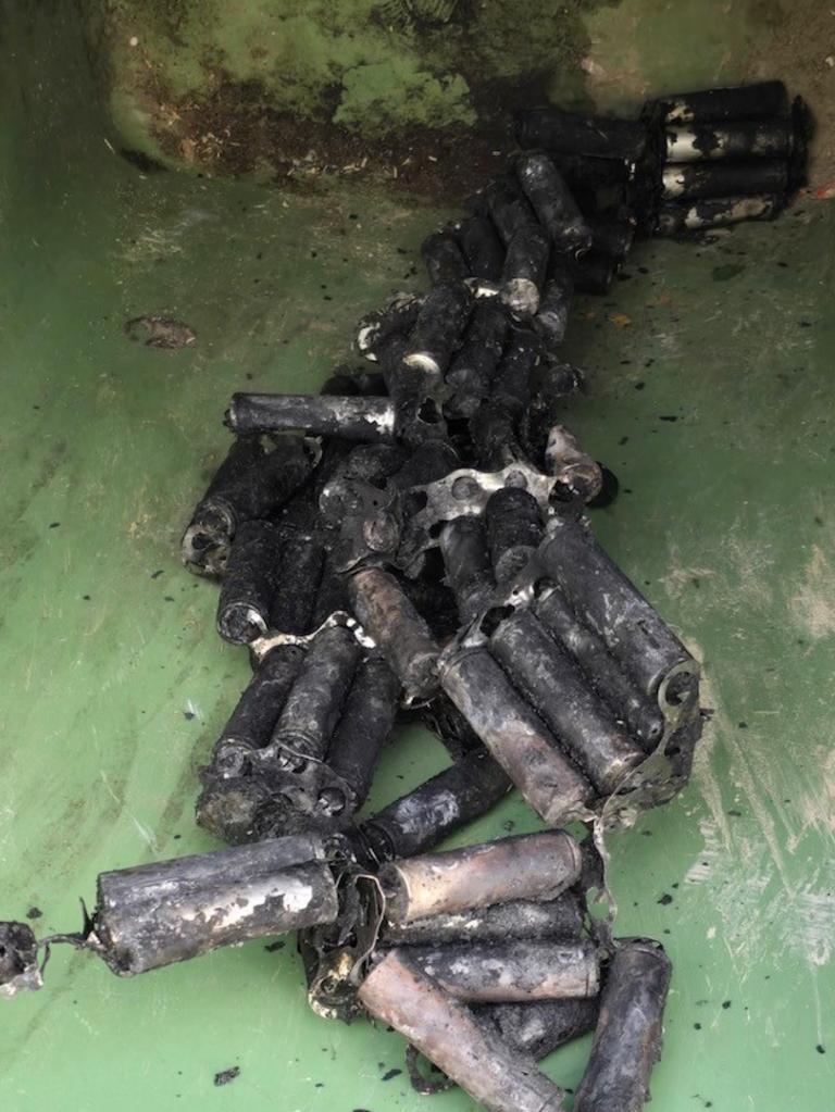 The local council has said batteries are to blame for the blazes, and urged residents to dispose of the common item properly. Picture: Facebook