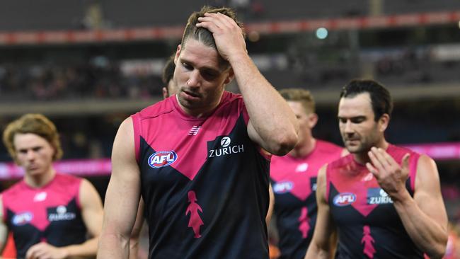 David Schwarz wants Melbourne to trade Jesse Hogan while his value is high. Picture: AAP