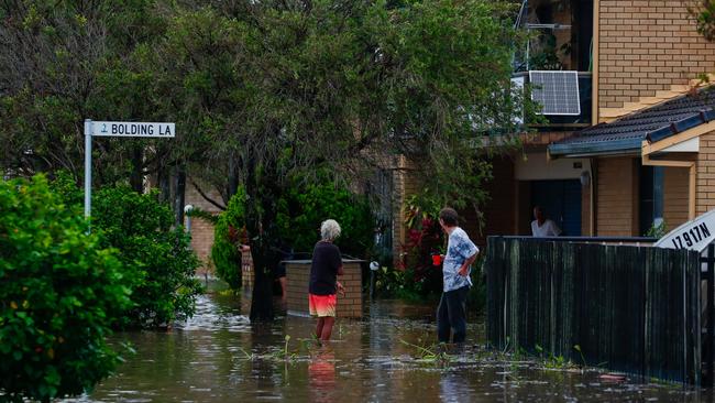 This image shows the extensive floodwaters impacting Ballina in northern NSW as the region suffers the worst flood crisis in its history. Picture: NCA NewsWire / Danielle Smith