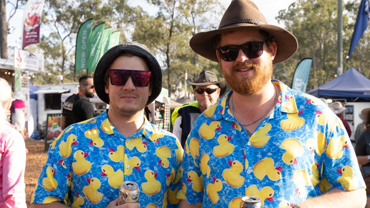 Aiden Graham and Tony Rudolph at the 2023 Gympie Music Muster. August 24, 2023. Picture: Christine Schindler