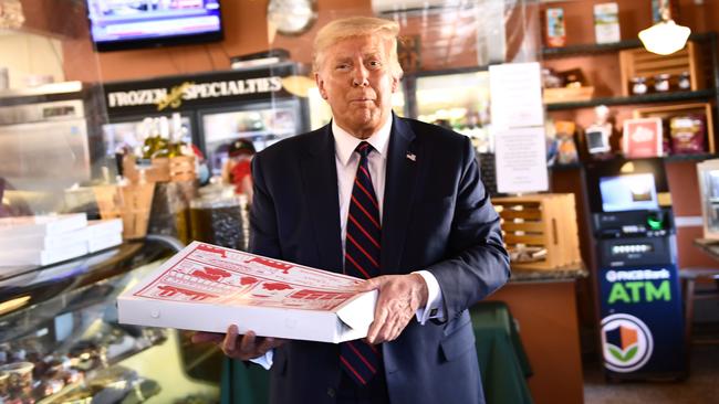 Donald Trump stops for a in Old Forge, Pennsylvania, on Friday AEST. Picture: AFP