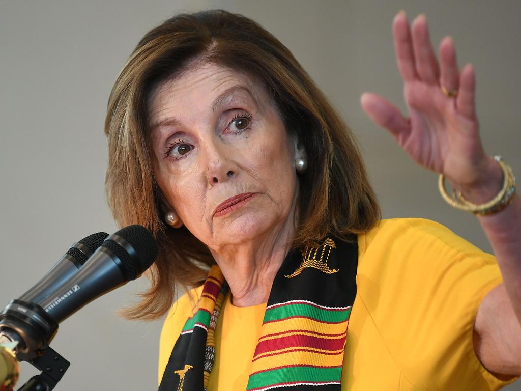 US Speaker of the House Nancy Pelosi has been reluctant to use the “I” word. Picture: AFP