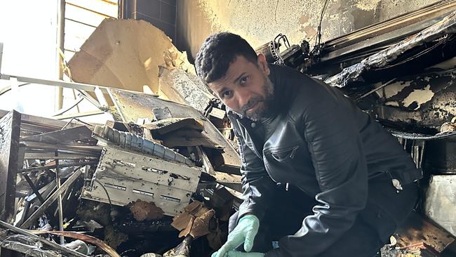 MGM Prints owner Maqbool Mohammed said his business was completely destroyed. Picture: Dylan Hogarth.