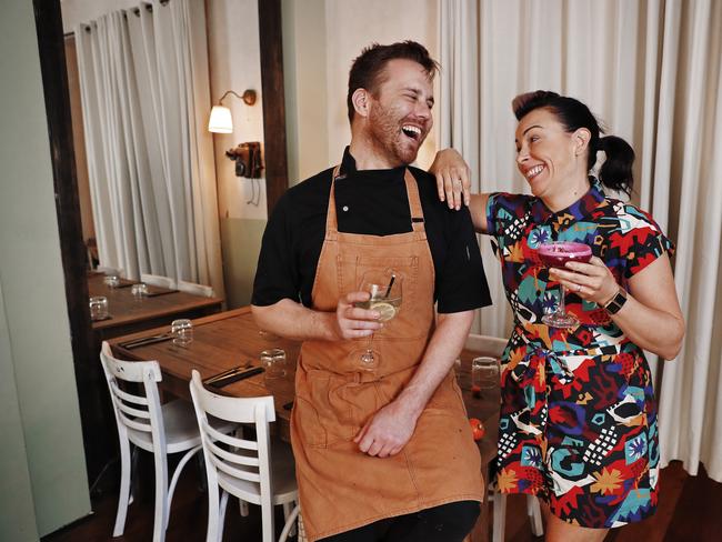 Nina Purton (right) and Josh Cook from The Silly Tart Kitchen in Kings Cross. Picture: Sam Ruttyn.