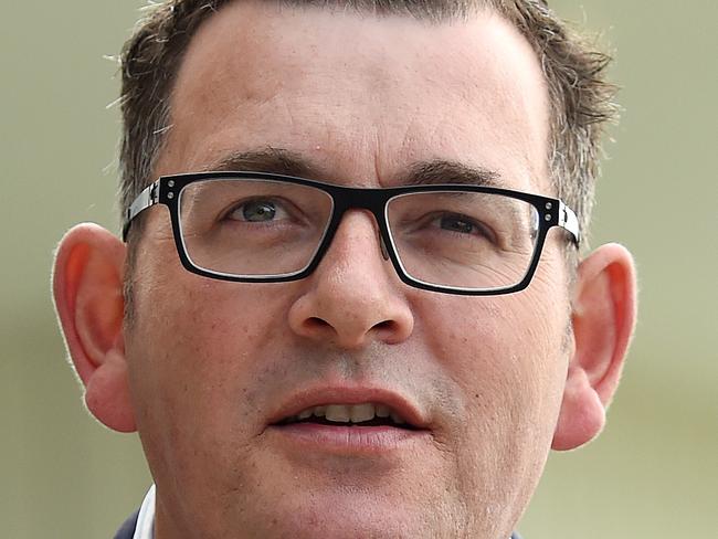 Premier Daniel Andrews at press conference at St Kilda Football Club announcing 2.1 million to set up Bone Marrow research. Picture: Nicole Garmston