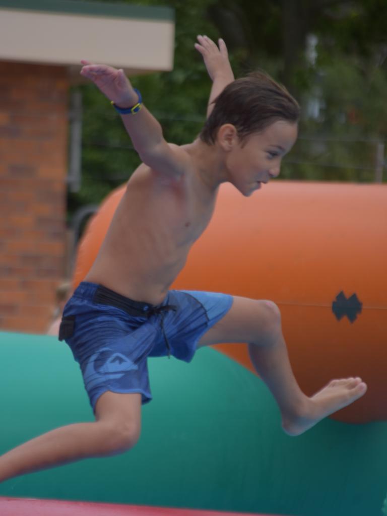 PARTY TIME: There were plenty of splatters and splashes at Dalby's pool party on Saturday.