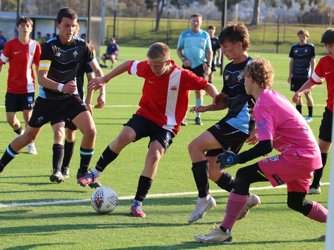 Endeavour's Ethan Dyer during the Bill Turner School Football National finals. Picture: Lloyd Turner