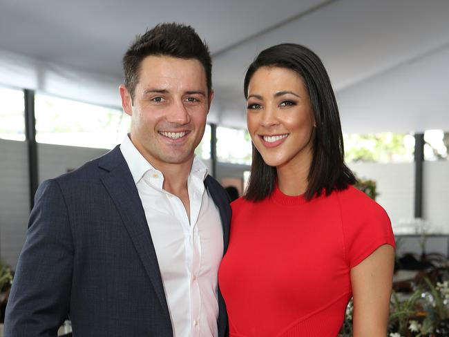 Storm star Cooper Cronk with fiancee Tara Rushton. Picture: Julie Kiriacoudis