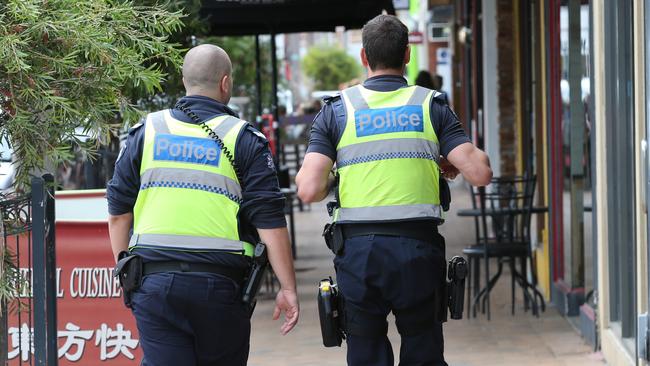 Police patrol the main streets in Rye in 2018. Picture: David Crosling