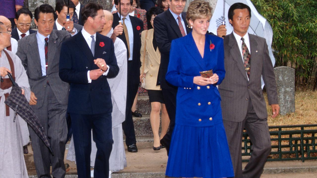 Diana wore this ensemble in 1992 when visiting Korea. Picture: Getty Images