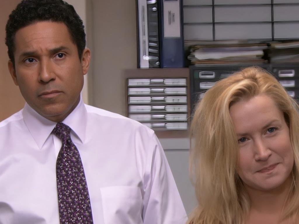 Kinsey (seen here as Angela on the show) refused to say a joke about Oscar (played by Oscar Nuñez).