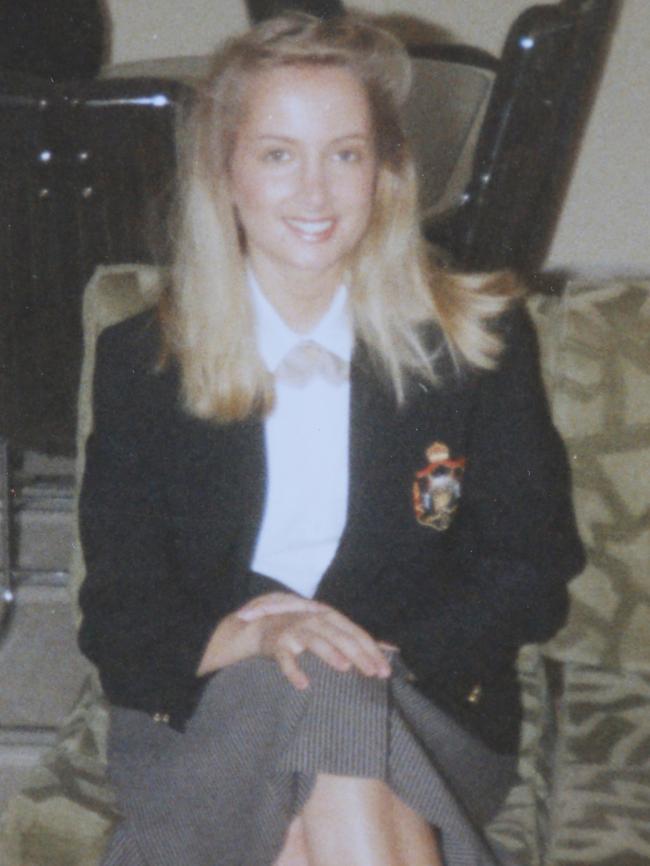 A younger Anna Fitzgerald in her Royal Jordanian air hostess uniform. Picture: Supplied