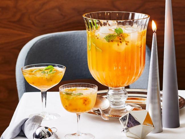 Passionfruit spritz cocktail.