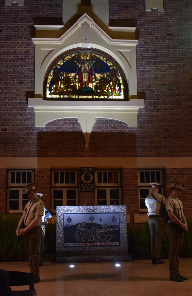 Ipswich Anzac Day Dawn Service at Honour Stone in the RSL Memorial Gardens 2022. Picture: Jessica Baker