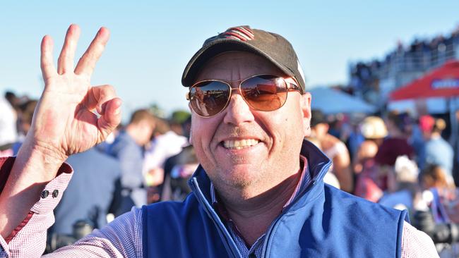 Darryl Hansen after winning the Mackay Cup with Balboa Rocks. Picture: Taron Clarke