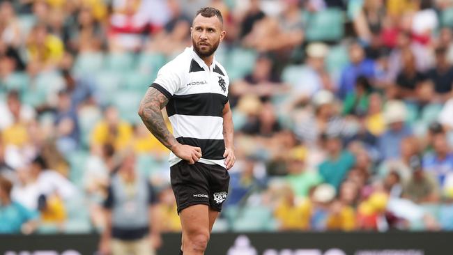 Quade Cooper of the Barbarians looks on during the match between the Australian Wallabies and the Barbarians at Allianz Stadium on October 28, 2017 in Sydney, Australia. (Photo by Matt King/Getty Images)