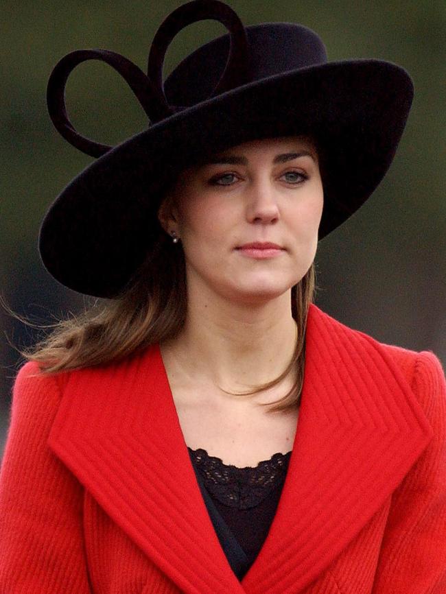 Kate Middleton at her first official event as Prince William’s girlfriend at the Sovereign's Parade at The Royal Military Academy on 15 December 2006. Picture: AFP Photo/Pool/Ben Gurr