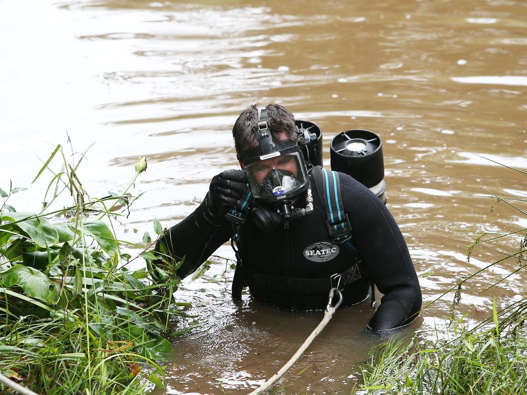 Police divers are assisting Strike Force Rosann detectives in the search for William Tyrrell’s remains near Kendall. Picture: NCA NewsWire / Peter Lorimer.