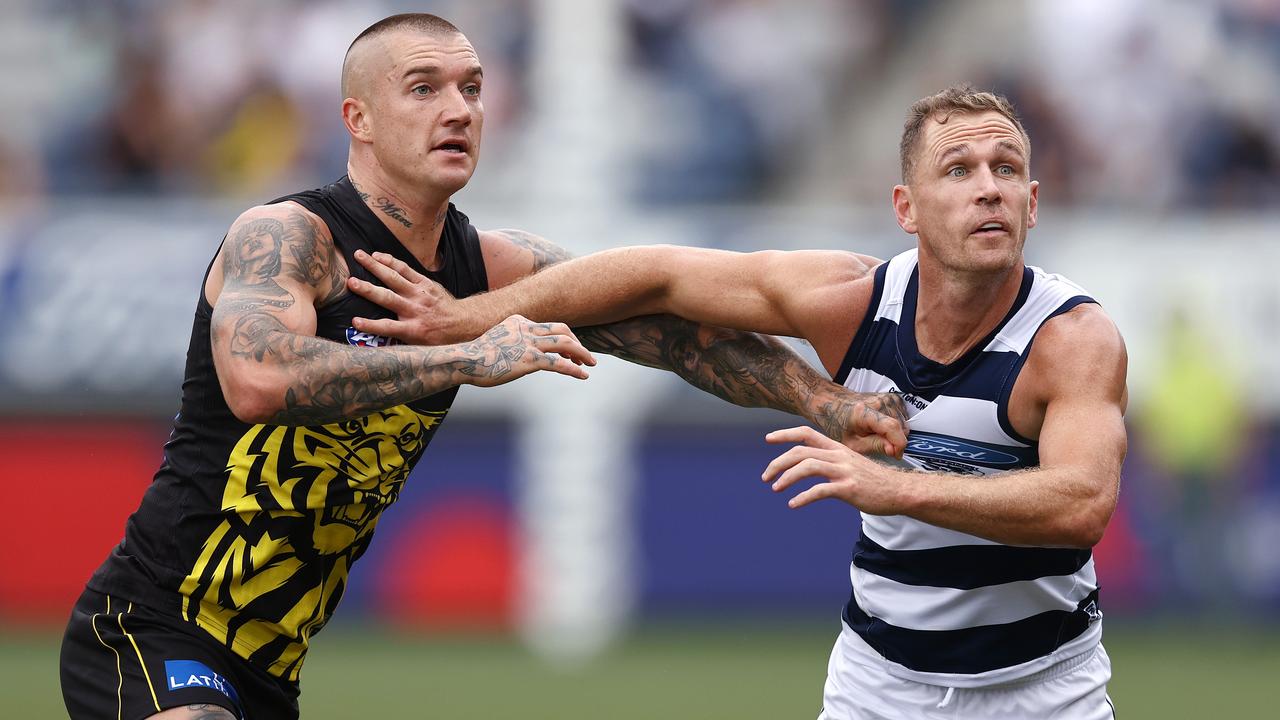 Dustin Martin was pleased to get through his first hitout in months, his coach said. Picture: Michael Klein