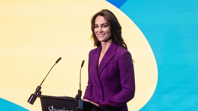 Catherine, Princess of Wales makes a key note speech during the Shaping Us National Symposium at Design Museum in London. Picture: Richard Pohle/WPA Pool/Getty Images