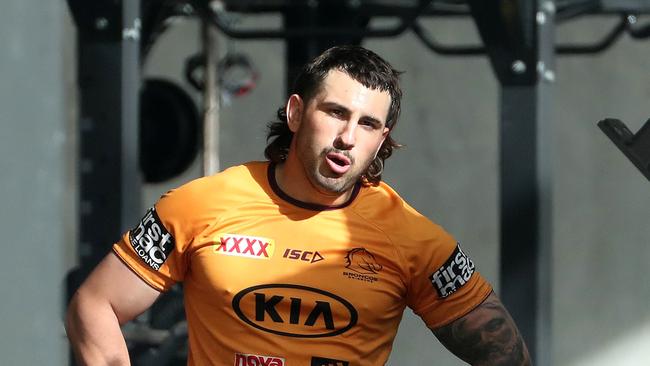 Jack Bird at Brisbane Broncos training, Red Hill. Photographer: Liam Kidston.