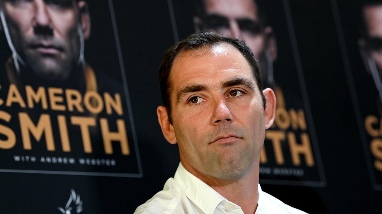 Cameron Smith during his book launch at Suncorp Stadium. Picture: Bradley Kanaris/Getty Images