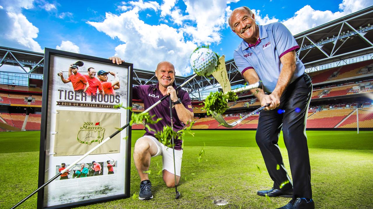 Maroons legends Allan Langer and Wally Lewis are part of a special charity prize. Picture: Nigel Hallett