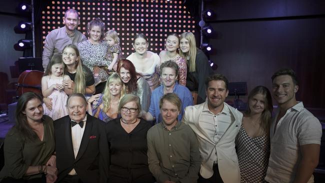 ALWAYS LOVE: Legendary Big Band Leader, mayor and businessman Denis Sheridan with his children and grandchildren. Picture: Supplied