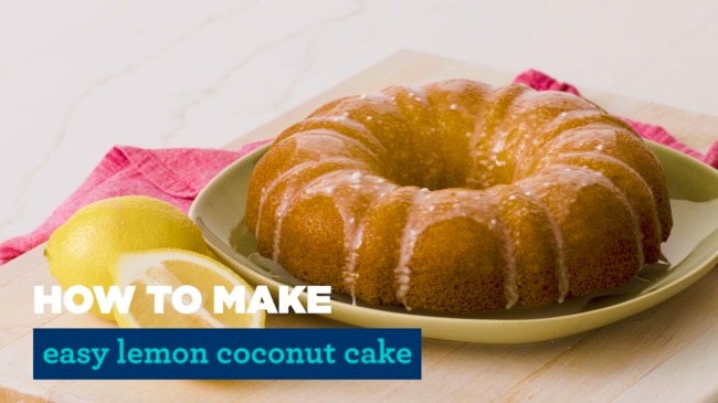 How to make a quick lemon coconut cake.