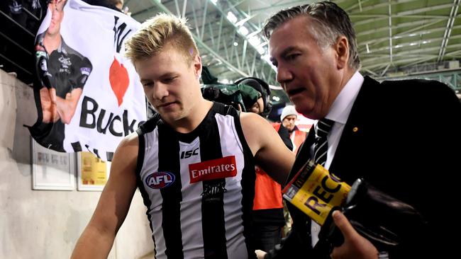 Jordan De Goey has been suspended by the Magpies. Picture: AAP Images