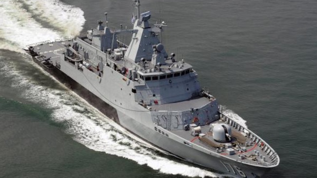 A file photo of a Malaysian offshore patrol vessel, similar to the ones that will be built in Adelaide and Western Australia.