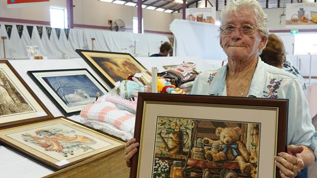 Needlework steward Sarah Bursle is impressed with the hours of work that has gone into the entries. Picture: Chris Knight