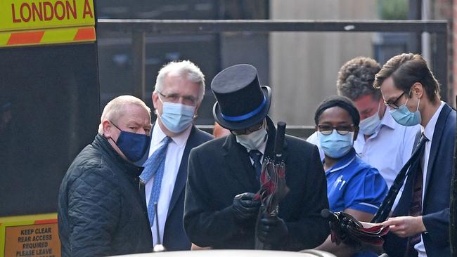 Hospital and palace staff co-ordinated the transfer of Prince Philip to King Edward VII's Hospital in central London on Monday. Picture: Daniel Leal-Olivas / AFP