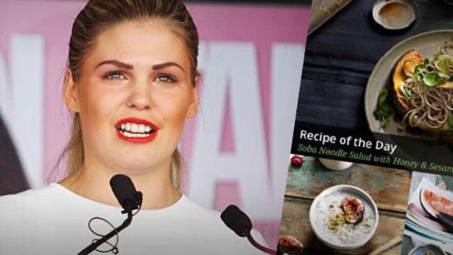 It’s alleged that Gibson failed to donate profits from her app and cookbook to charity.